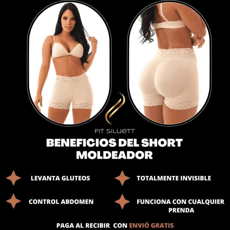 Miniatura 3 de Short Levanta Gluteos - COLOR: BEIGE, TALLA: M
